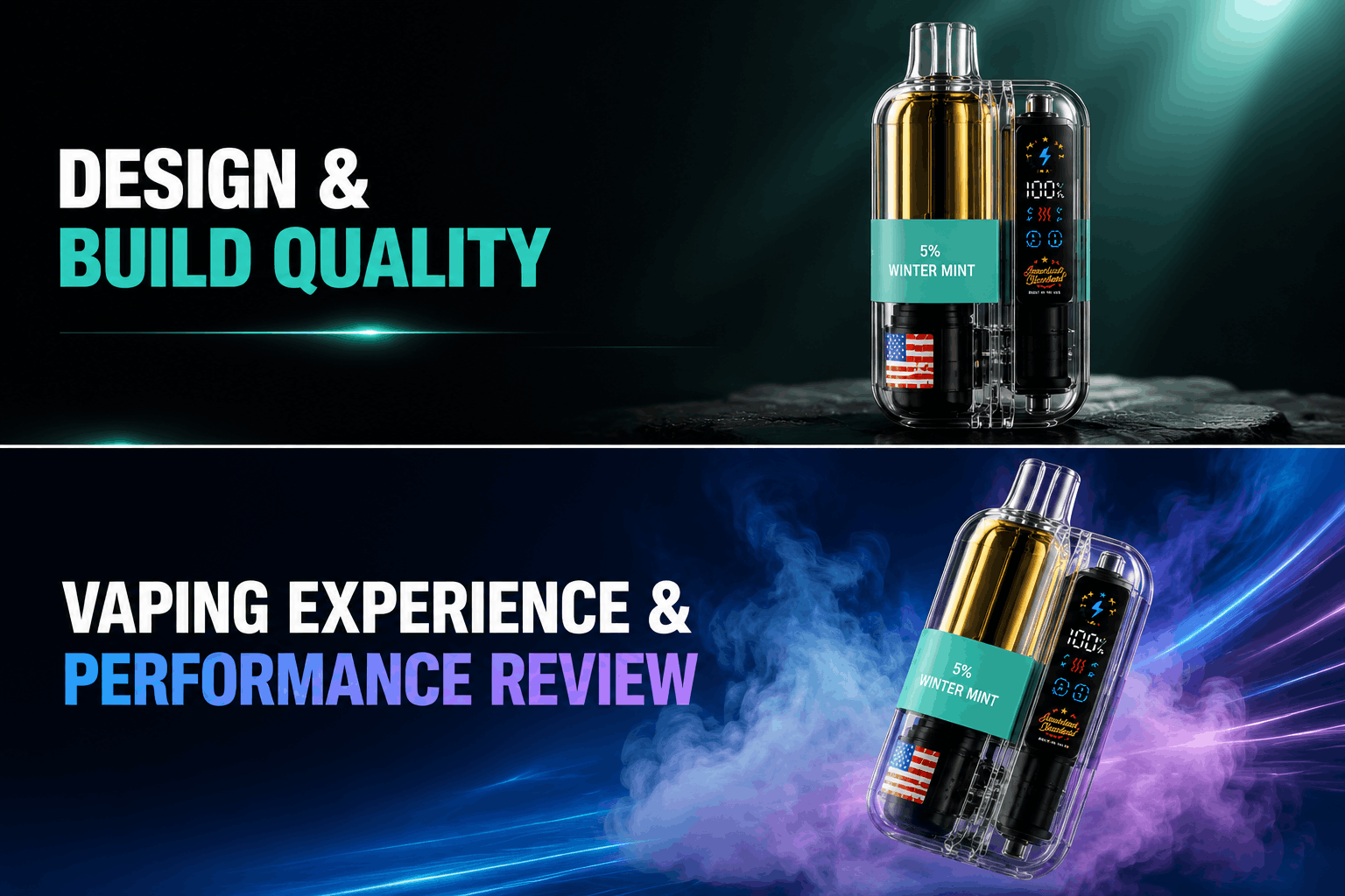 Vaping experience comparison of Eco Mode 20W and Boost Mode 25W on the American Standard Vape 50K